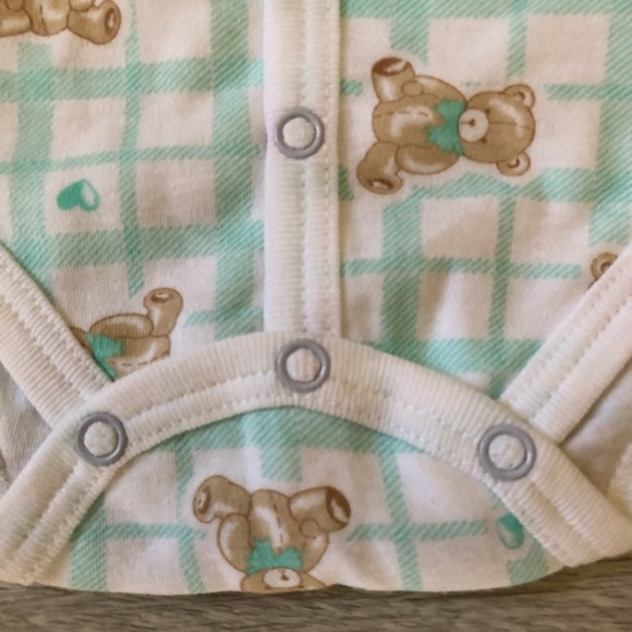 NWT Good News Teddy Bear 2 pc Matching Infant Onesie Set with Booties - Picture 2 of 14